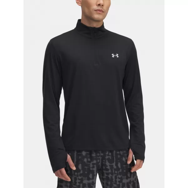  Herren-T-Shirt UNDER ARMOUR UA LAUNCH 1/4 ZIP 6005542-001 SCHWARZ 