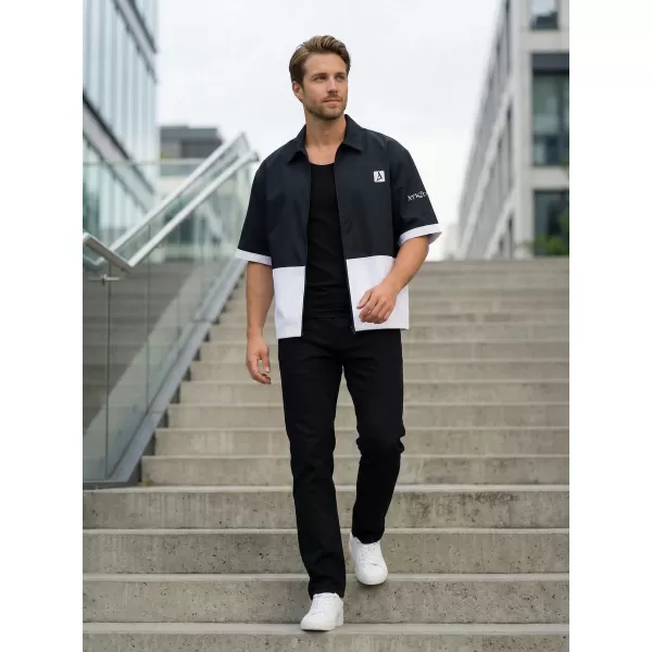  Premium-Shirt für Herren ALTISPORT VOJ/ALM051KOS01 SCHWARZ UND WEIß 