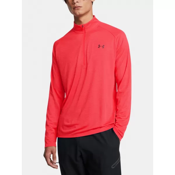  Herren-T-Shirt UNDER ARMOUR UA TECH TEXTURED 1/2 ZIP ROT 