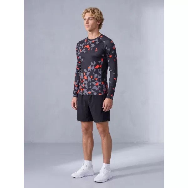  Hochwertiges funktionelles Kompressionsshirt für Herren ALTISPORT VOJ/ALM108TR03 SCHWARZ-ORANGE 