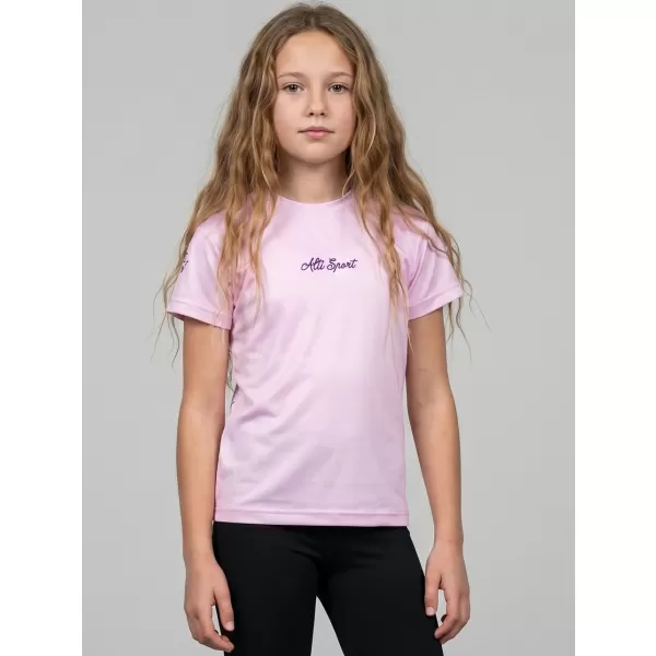  Funktionaler t -Shirt -Prämie von Kindern ALTISPORT VOJ/ALK075TR01 BABY PINK 