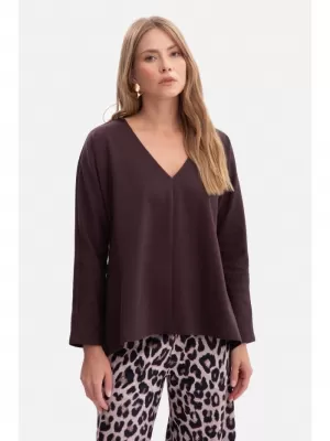 Damenbluse BEWEAR B304 DUNKLE SCHOKOLADE