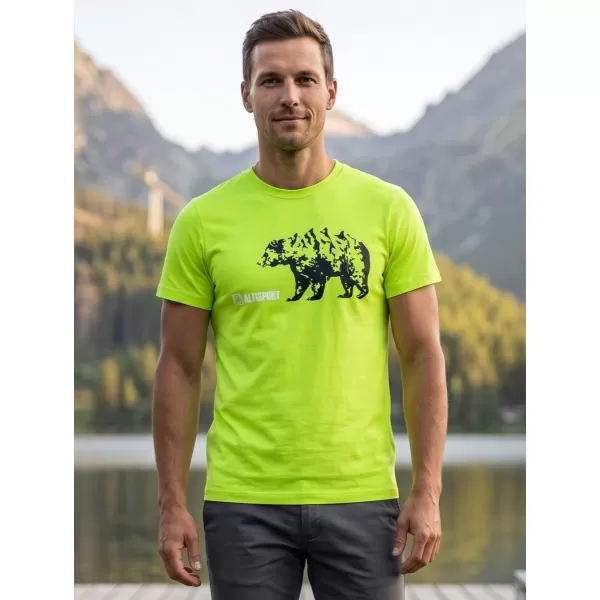  Herren t -Shirt mit kurzen Ärmeln ALTISPORT ALM193129 KALK 