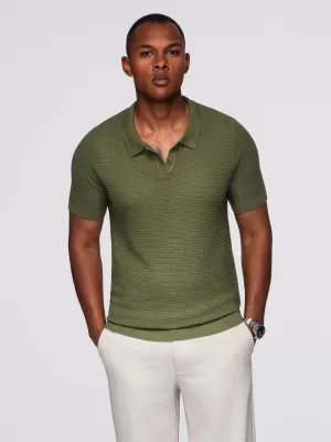Herren t -Shirt OMBRE OM-POSS-0157 OLIVE