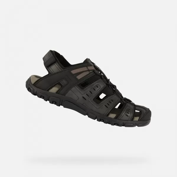 Herrensandalen GEOX STRADA SCHWARZ 