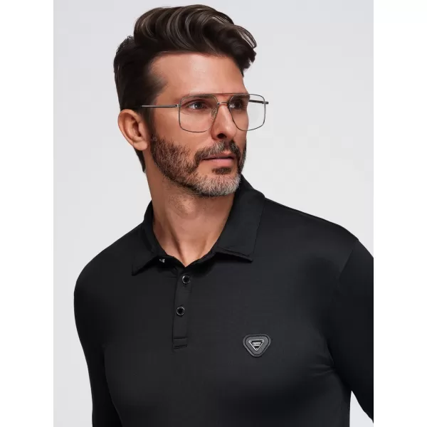  Hemd OMBRE OM-POLS-0139 SCHWARZ 