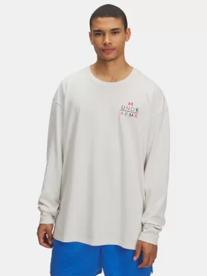 Herren-T-Shirt UNDER ARMOUR UA HWT MODERN SPORT OS LS 6004885-110 WEIß