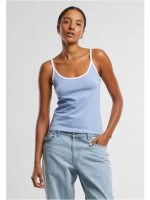 Damen-Tanktop URBAN CLASSICS TB7485A PUDERBLAU/WEIß/ROSÉ/WEIß