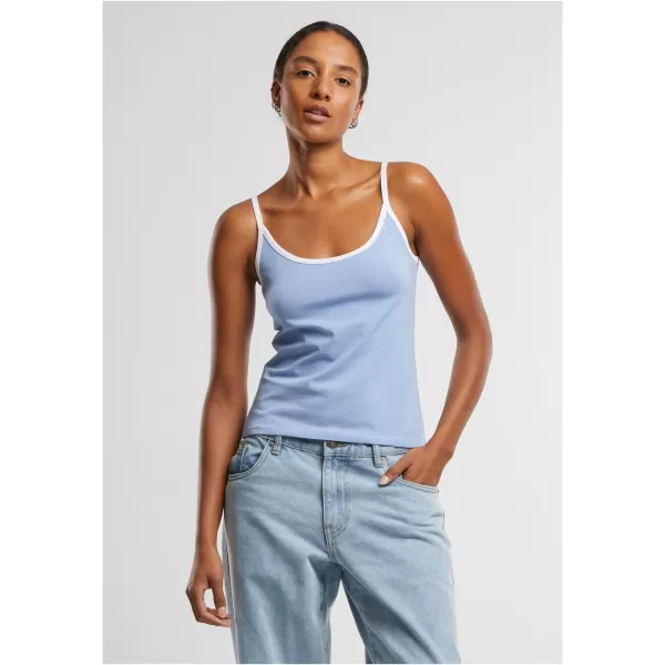  Damen-Tanktop URBAN CLASSICS TB7485A PUDERBLAU/WEIß/ROSÉ/WEIß 