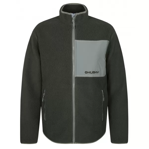  Herren-Sweatshirt HUSKY ADDY ZIP M VERBLASSTES GRÜN 