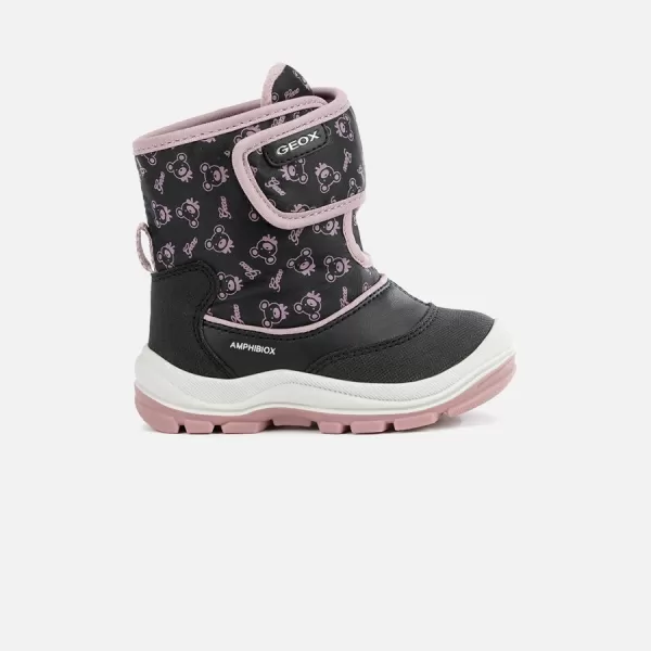  Stiefeletten für Mädchen GEOX FLANFIL ABX G008905 SCHWARZ 
