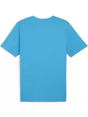 Herren -Trikot PUMA TEAMRISE LOGO JERSEY COTTON 658705_02 SPEED BLUE/ GESCHWINDIGKEIT BLAU/PUMA WEIß