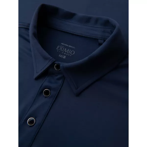  Herren t -Shirt mit einem Kragen OMBRE OM-POSS-0150 MARINEBLAU 