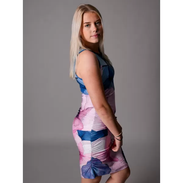  Premium-Kleid für Damen ALTISPORT VOJ/ALW117SAT03 BLAU/ROSA 