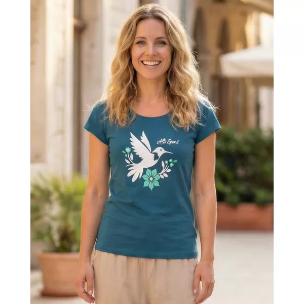  Frauen t -Shirt mit kurzen Ärmeln ALTISPORT ALW192122 KEROSIN 