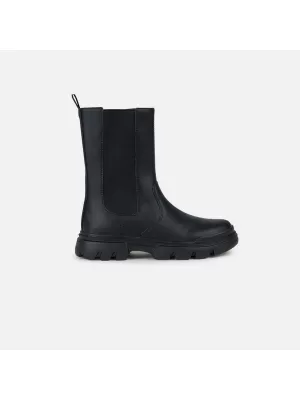 Stiefeletten für Mädchen GEOX JUNETTE SCHWARZ