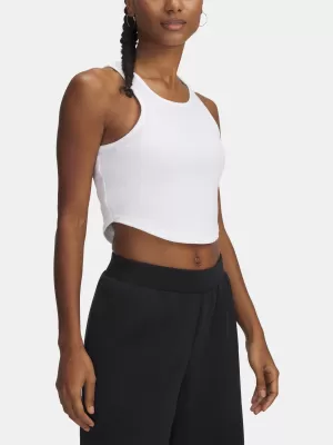 Damen-Tanktop UNDER ARMOUR UA RIVAL RIB TANK 1389798-100 WEIß