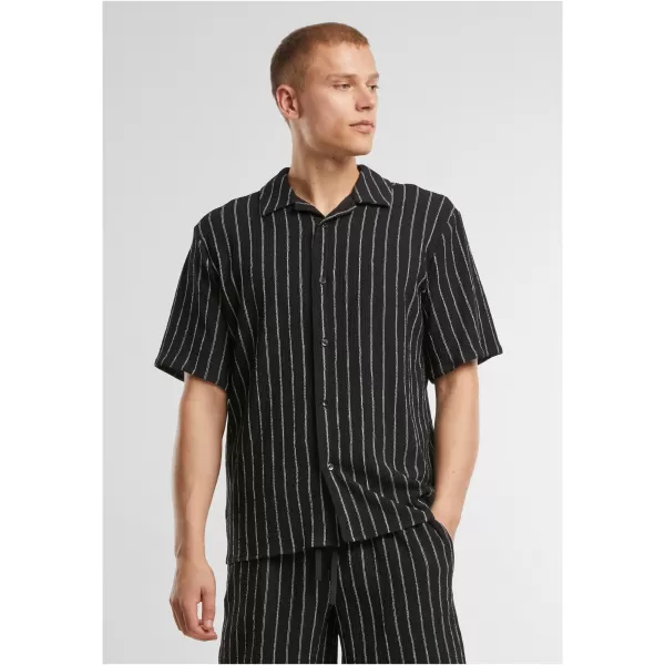  Herrenhemd URBAN CLASSICS TB7342 SCHWARZ/CREMEWEIß 