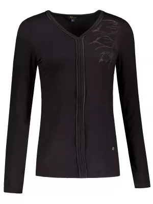 Damen-T-Shirt KIXMI VIOLETTE SCHWARZ
