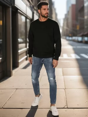 Herren -Sweatshirt DSTREET BX5915 SCHWARZ