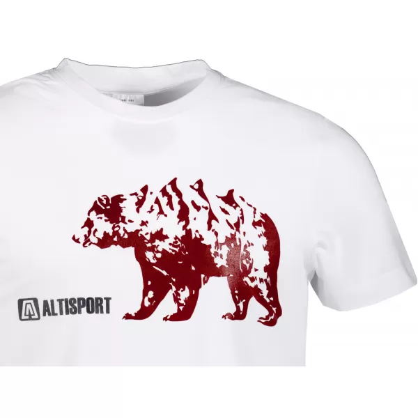  Herren t -Shirt mit kurzen Ärmeln ALTISPORT ALM193129 WEIß 
