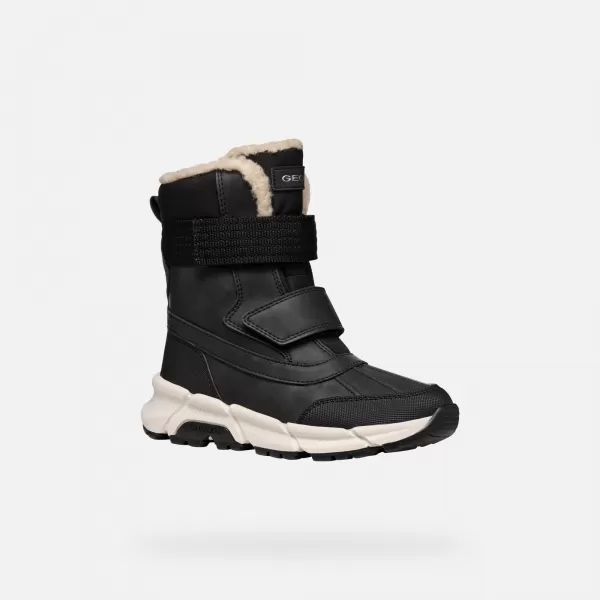  Stiefeletten für Jungen GEOX FLEXYPER PLUS J46LCF0MEFUC9999 SCHWARZ 