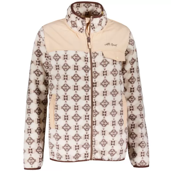  Fleece-Sweatshirt für Damen ALTISPORT GENESIS BEIGE 