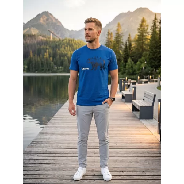 Herren-T-Shirt mit kurzen Ärmeln ALTISPORT ALM193129 SCHNORCHEL BLAU 