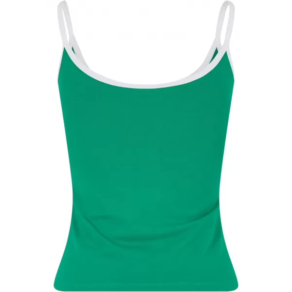  Damen-Tanktop URBAN CLASSICS TB7485A FROSCH GRÜN/WEIß/WEIß/SCHWARZ 