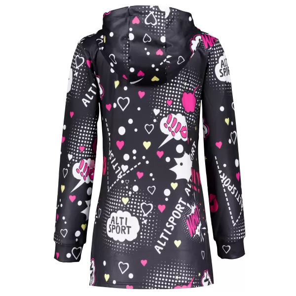  Damen-Sweatshirt ALTISPORT GITA SCHWARZ/ROSA 