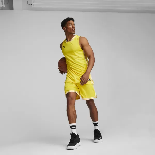  Herren-Tanktop PUMA HOOPS TEAM GAME JERSEY 67662805 CYBER-GELB 