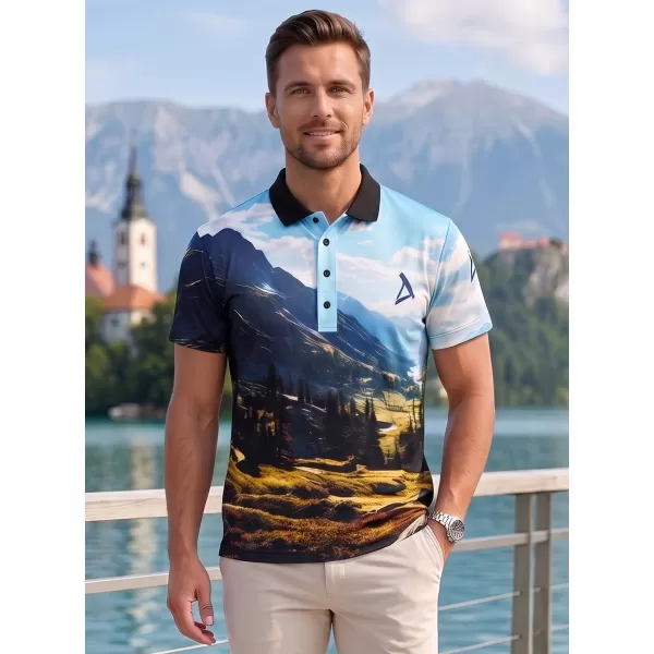  Herren-Funktions-T-Shirt mit Premium-Kragen ALTISPORT VOJ/ALM116TR05 GEBIRGE 