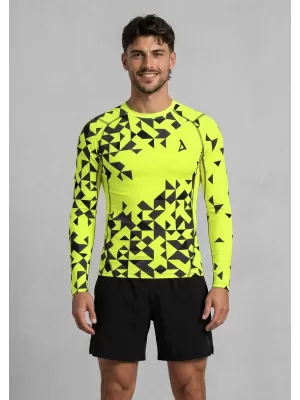 Hochwertiges funktionelles Kompressionsshirt für Herren ALTISPORT VOJ/ALM108TR03 NEONGELB