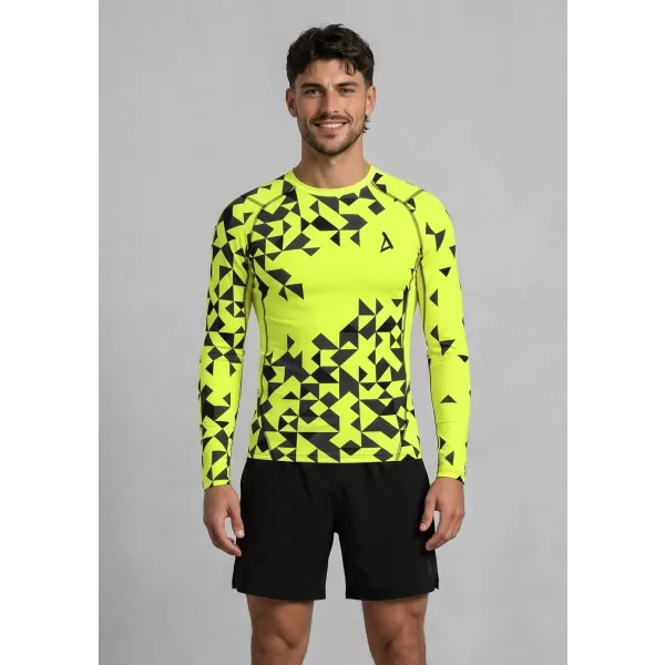  Hochwertiges funktionelles Kompressionsshirt für Herren ALTISPORT VOJ/ALM108TR03 NEONGELB 