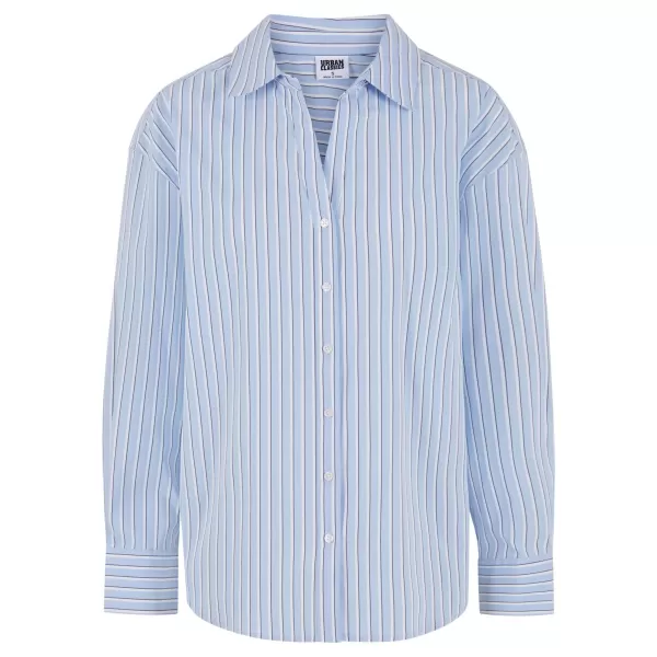  Hemd URBAN CLASSICS TB7176 PUDERBLAU/WEIß 