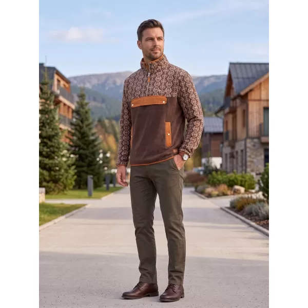  Fleece-Sweatshirt für Herren ALTISPORT GARM BRAUN 