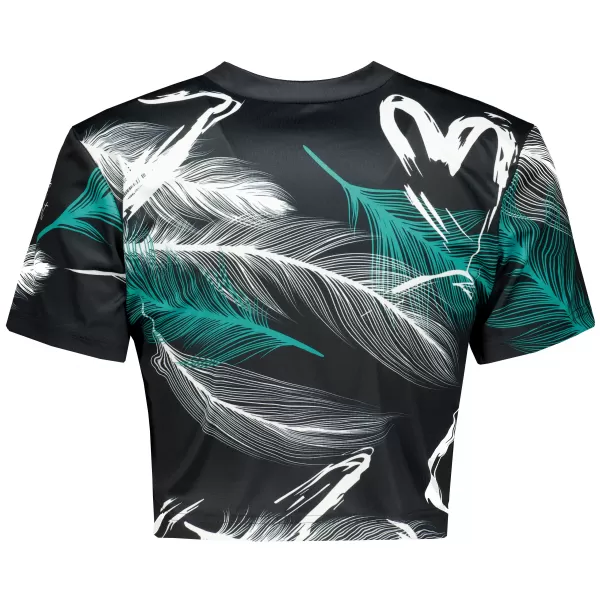  Premium-Crop-Top für Damen ALTISPORT VOJ/ALW001TR07 SCHWARZ/TÜRKIS 