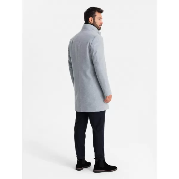  Männlicher Mantel OMBRE OM-COWC-0141 GRAUE MELANGE 