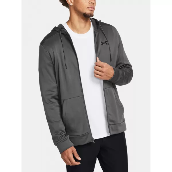  Herren-Sweatshirt UNDER ARMOUR UA ARMOUR FLEECE FZ HOODIE 1373357-025 GRAU 
