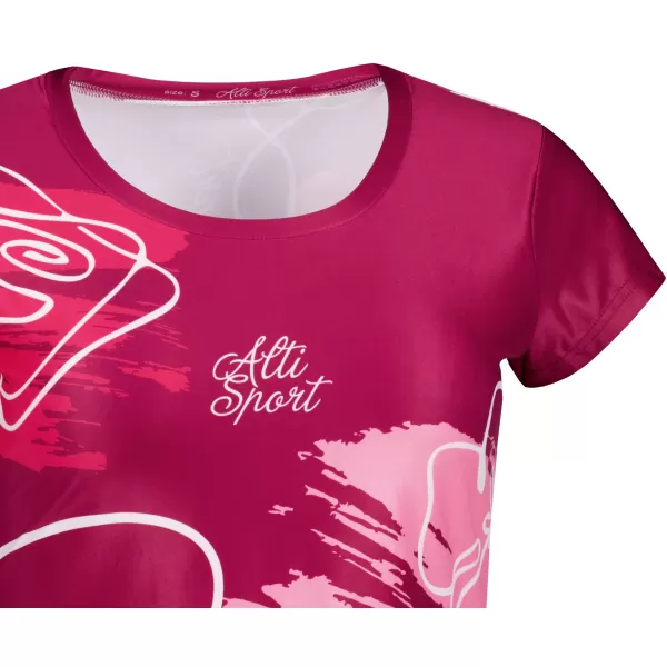  Damen Freizeitshirt Premium ALTISPORT VOJ/ALW120TR06 FUCHSIE 