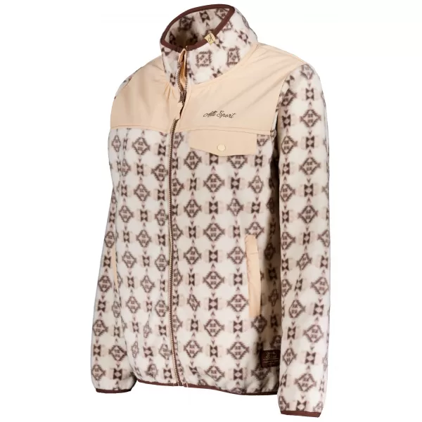  Fleece-Sweatshirt für Damen ALTISPORT GENESIS BEIGE 