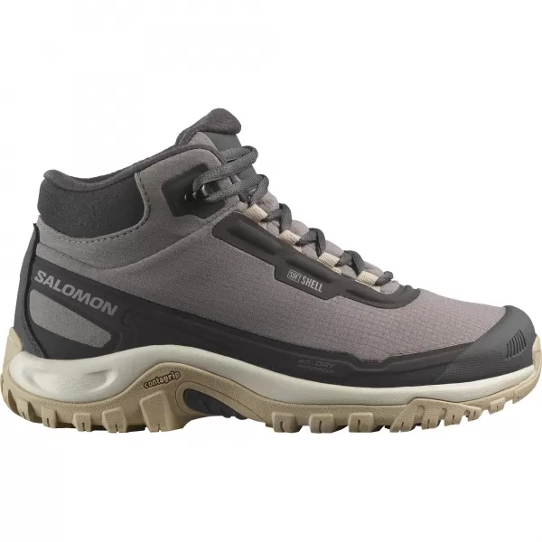  Damenschuhe SALOMON SHELTER WATERPROOF W PFLAUMENKÄTZCHEN/PHANTOM/DESSERTBRAUN 