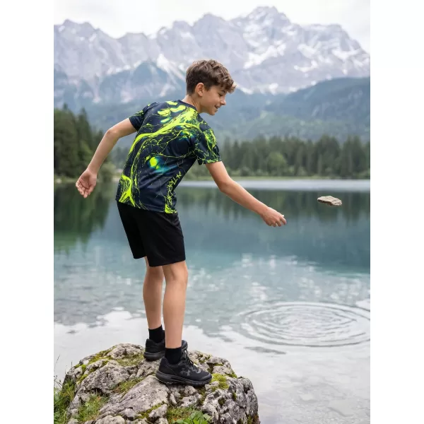  Dětské funkční triko premium ALTISPORT VOJ/ALK071TR01 NAVY-ŽLUTÁ 