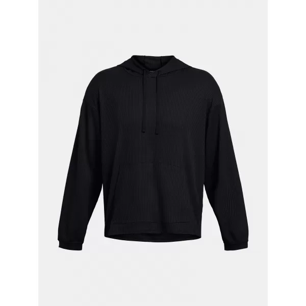  Herren-Sweatshirt UNDER ARMOUR UA RIVAL WAFFLE HOODIE 1383108-001 SCHWARZ 