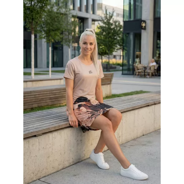  Erweitertes Premium-T-Shirt für Damen ALTISPORT VOJ/ALW090SAT02 BRAUN 