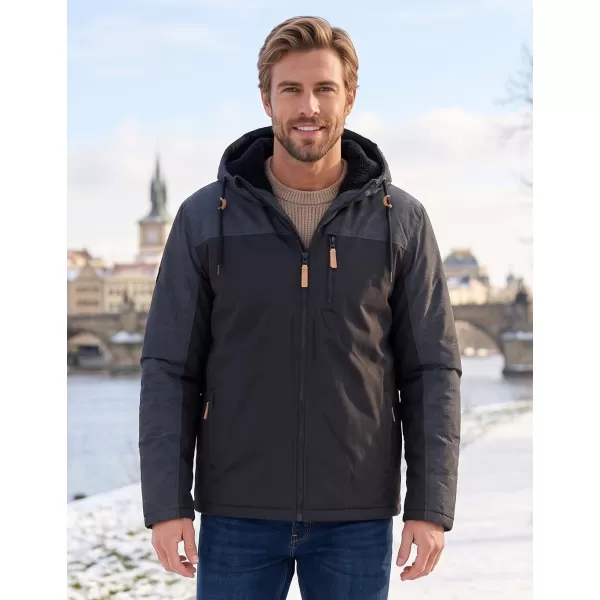  Herren-Winterjacke ALTISPORT NEROM SCHWARZ 