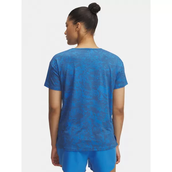  Damen-T-Shirt UNDER ARMOUR VANISH ENERGY SS 2.0 PRINT 1389222-402 BLAU 