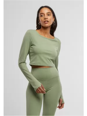 Damen-T-Shirt URBAN CLASSICS TB7807 MATCHA-GRÜN