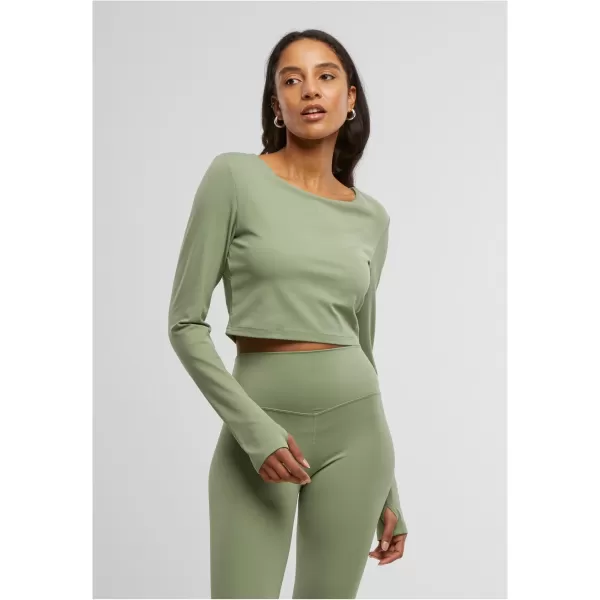  Damen-T-Shirt URBAN CLASSICS TB7807 MATCHA-GRÜN 