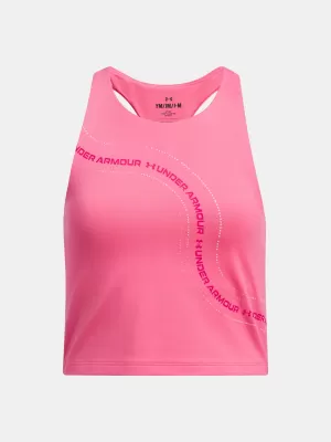 Tanktop für Mädchen UNDER ARMOUR G MOTION BRANDED CROP TANK 1390079-672 ROSA